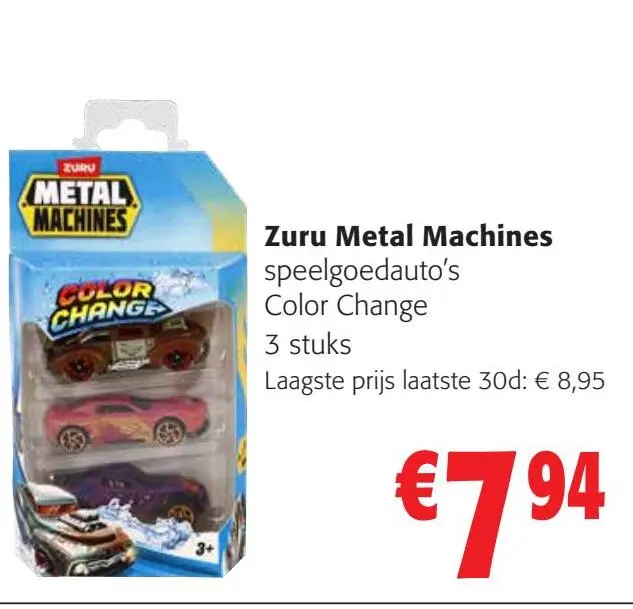 Aanbieding: Metal Machines speelgoedauto's Color Change