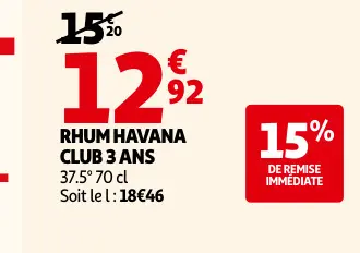 Offre: Rhum 3 ans