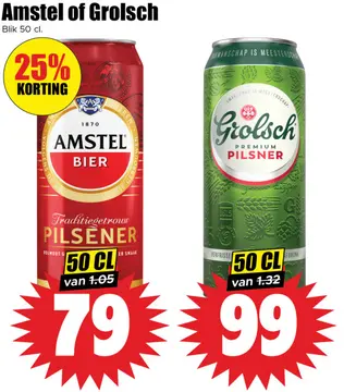 Aanbieding: Amstel of Grolsch