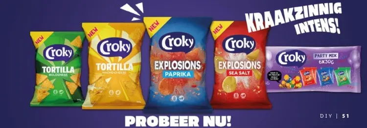 Promotie: Croky Tortilla Bolognese, Tortilla Nacho Chee