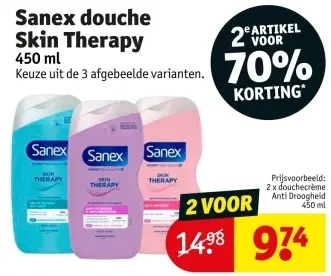 Promotie: Sanex douche Skin Therapy