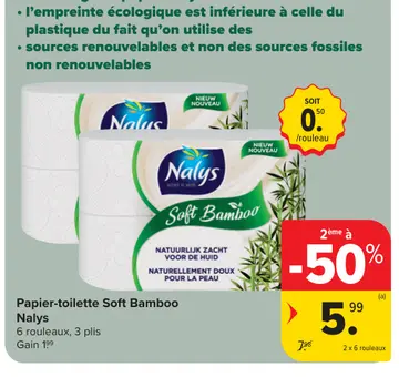 Offre: Papier-toilette Soft Bamboo