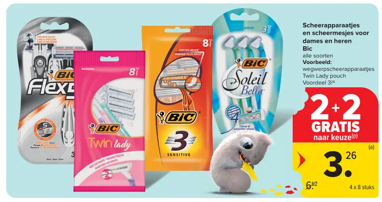 Promotie: Scheerapparaatjes en scheermesjes voor dames en heren
