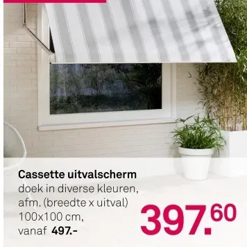 Aanbieding: Cassette uitvalscherm