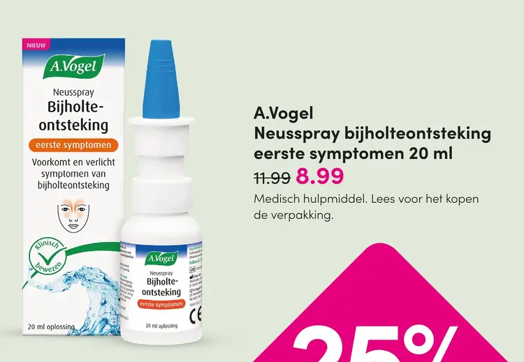 Aanbieding: Neusspray bijholteontsteking eerste symptomen 20 ml