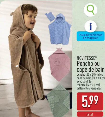 Offre: Poncho ou cape de bain