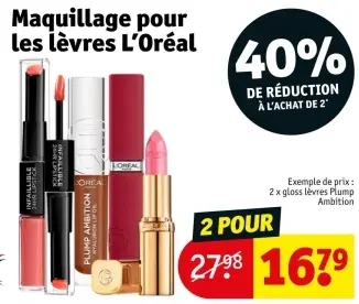 Offre: Maquillage pour les lèvres