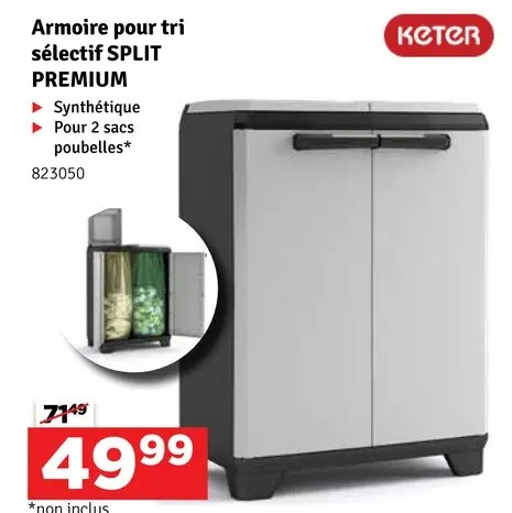 Offre: Armoire pour tri sélectif SPLIT PREMIUM