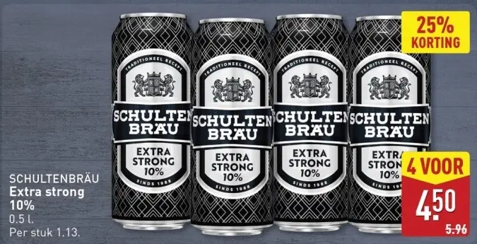 Aanbieding: SCHULTENBRÄU Extra strong