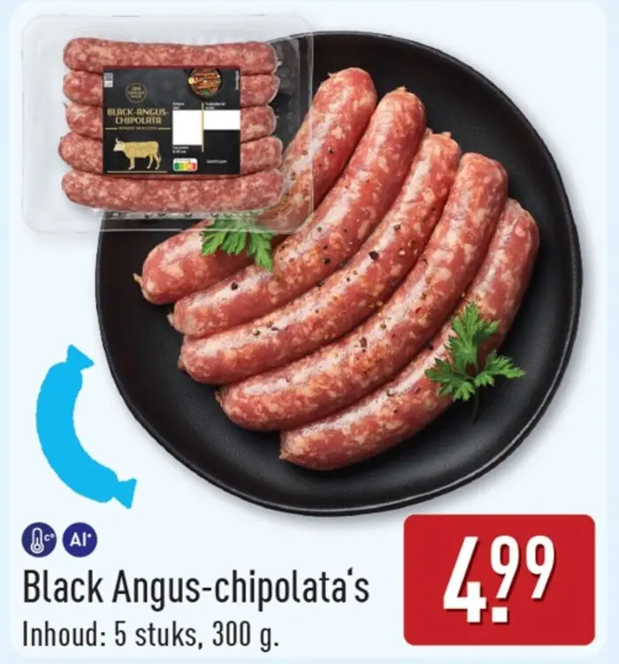Aanbieding: Black Angus-chipolata's