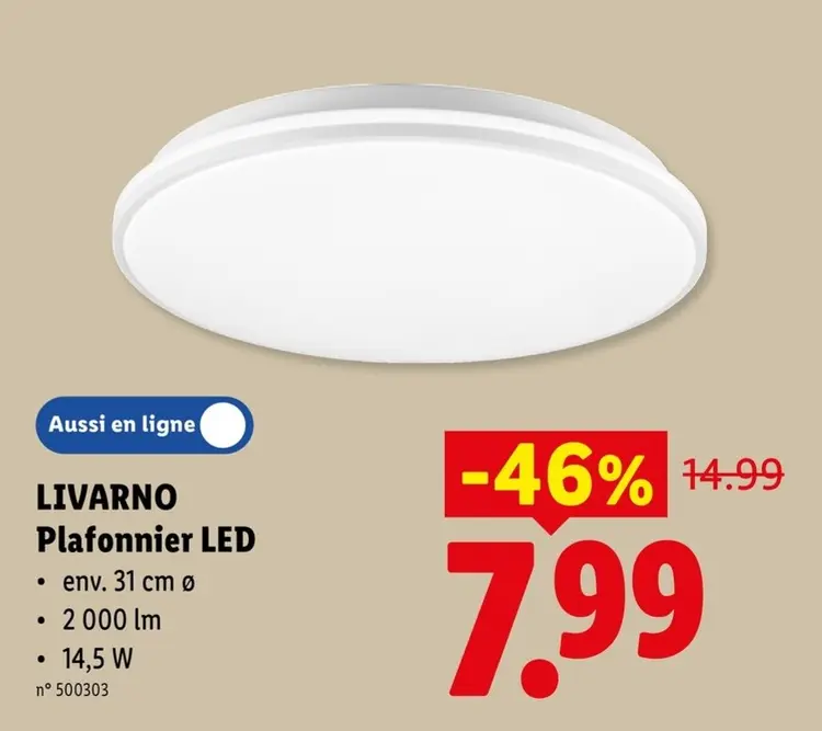 Offre: Plafonnier LED
