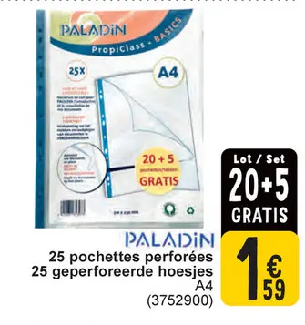 Offre: 25 pochettes perforées / 25 geperforeerde hoesjes