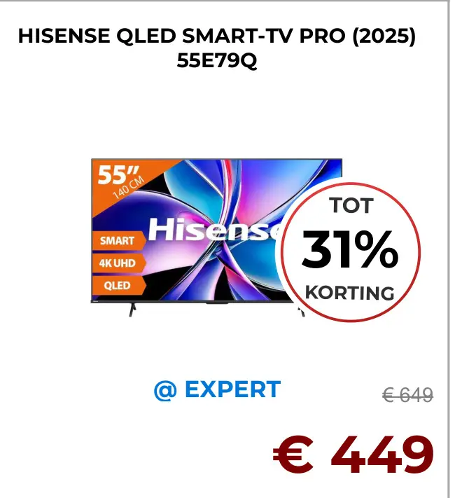 Aanbieding: Qled smart-tv pro (2025) 55e79q