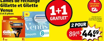 Offre: Lames de rechange Gillette et Gilette Venus