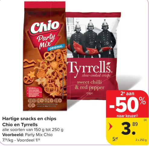 Promotie: Hartige snacks en chips