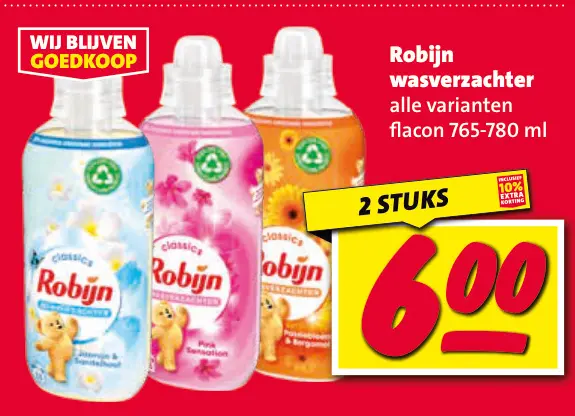Aanbieding: Robijn wasverzachter