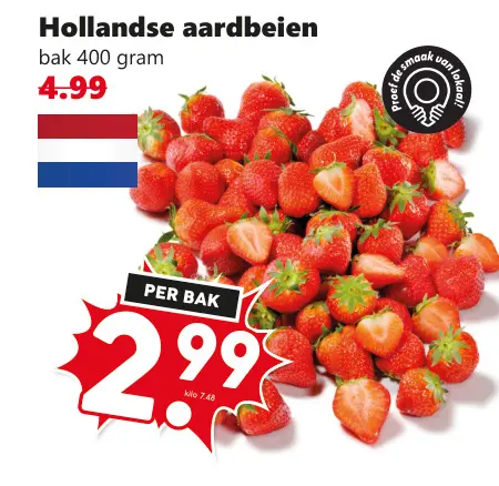 Aanbieding: Hollandse aardbeien