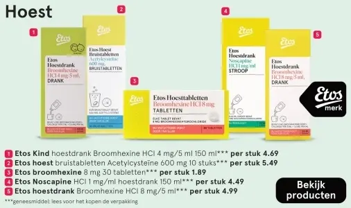 Aanbieding: Producten tegen hoest