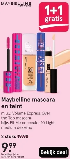 Aanbieding: Mascara en teint