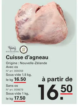 Offre: Cuisse d'agneau