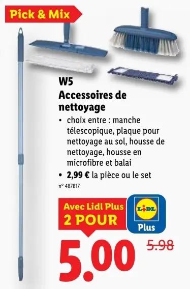 Offre: Accessoires de nettoyage