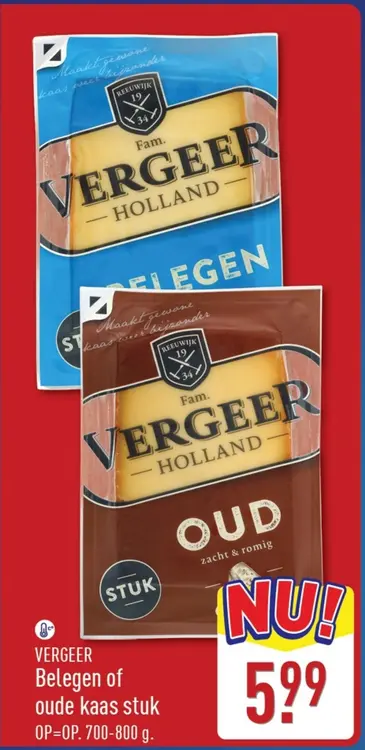 Aanbieding: Vergeer Belegen of oude kaas