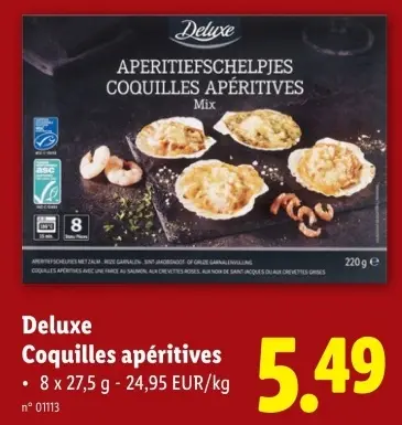 Offre: Deluxe Coquilles apéritives
