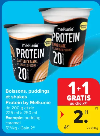 Offre: Boissons, puddings et shakes Protein