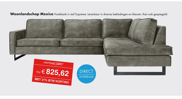 Aanbieding: Mexico hoekbank forest