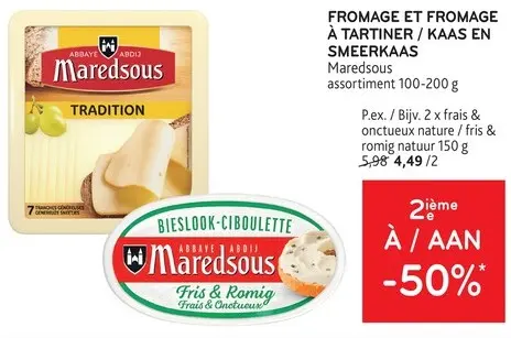 Offre: Fromage et fromage à tartiner / kaas en smeer