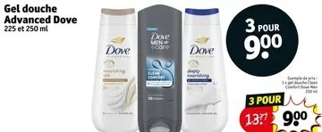 Offre: Gel douche Advanced Dove