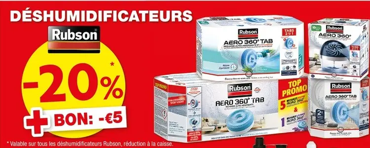 Offre: DÉSHUMIDIFICATEURS Rubson