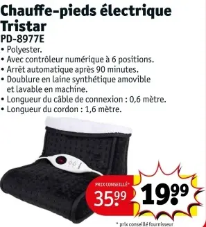 Offre: Elektrische voetverwarmer PD-8977E