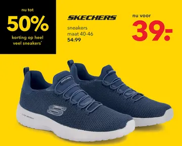 Aanbieding: Skechers Dynamight heren sneakers blauw