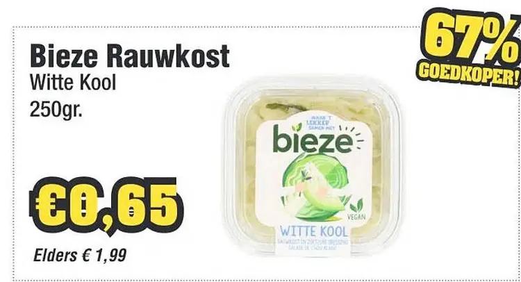 Aanbieding: Rauwkost Witte Kool