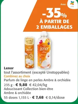 Offre: Lenor tout l'assortiment (excepté Unstoppable