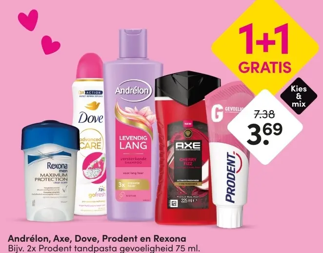 Aanbieding: Andrélon, Axe, Dove, Prodent en Rexona