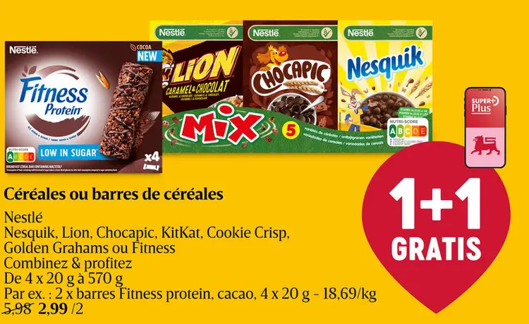 Offre: Céréales ou barres de céréales