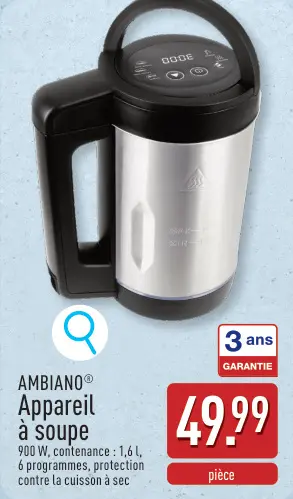 Offre: AMBIANO® Appareil à soupe