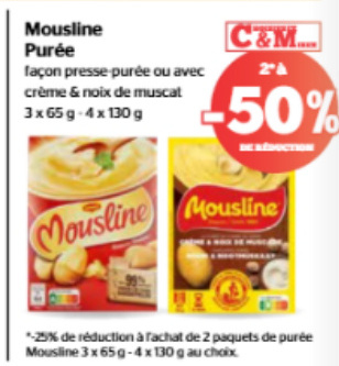 Offre: Mousline Purée