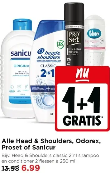 Aanbieding: Head & Shoulders, Odorex, Proset of Sanicur