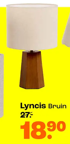 Aanbieding: Lyncis Bruin tafellamp