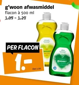 Aanbieding: g'woon afwasmiddel