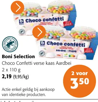 Promotie: Choco Confetti verse kaas Aardbei