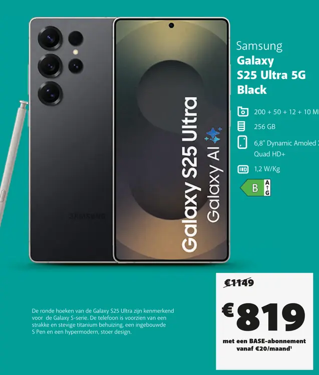Promotie: Galaxy S25 Ultra 5G Black