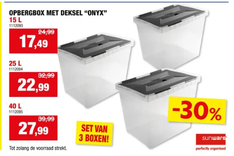 Promotie: Opbergbox met deksel "onyx"