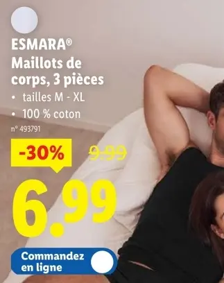 Offre: Maillots de corps