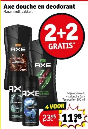 Promotie: Axe douche en deodorant