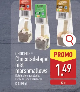 Promotie: Chocoladelepel met marshmallows