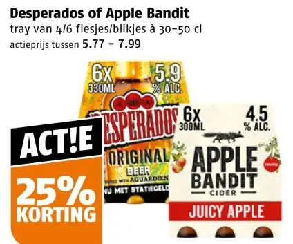 Aanbieding: Desperados or Apple Bandit